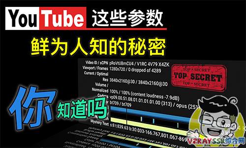 Youtube鲜为人知的参数秘密 你知道吗 Youtube视频详细统计信息统计了些什么东西 V2rayssr综合网